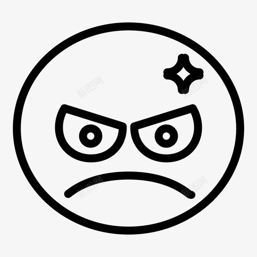 愤怒情绪邪恶图标svg_新图网 https://ixintu.com 情绪 愤怒 邪恶 面子