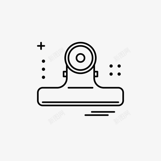 夹子抓取器纸张图标svg_新图网 https://ixintu.com 办公室 回形针 夹子 抓取器 文具 纸张