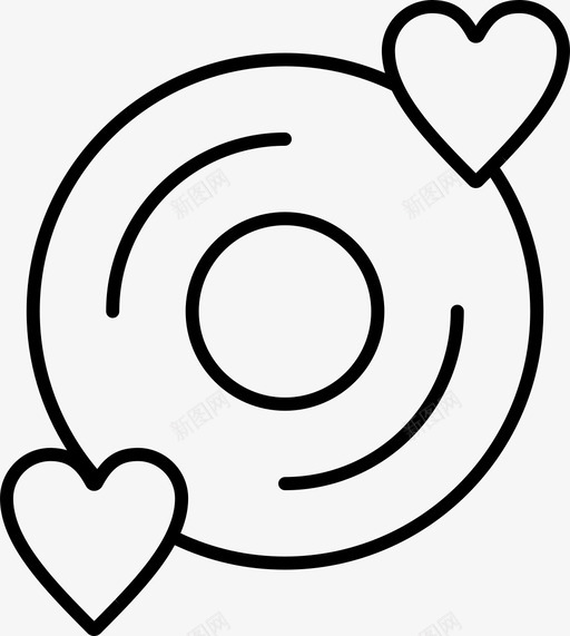 cd光碟爱情图标svg_新图网 https://ixintu.com cd 光碟 情人节 浪漫 爱情