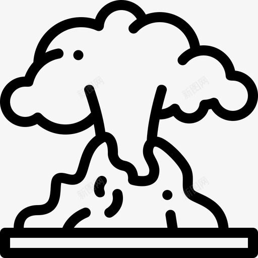 火山图8直线图标svg_新图网 https://ixintu.com 火山 直线