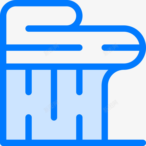 悬崖景观8蓝色图标svg_新图网 https://ixintu.com 悬崖 景观 蓝色