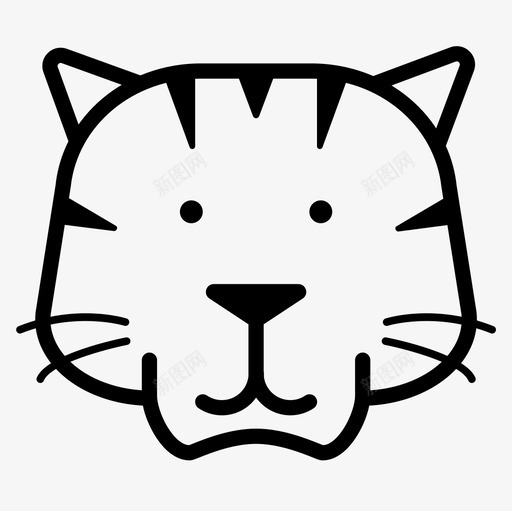 老虎动物44直系图标svg_新图网 https://ixintu.com 动物 直系 老虎
