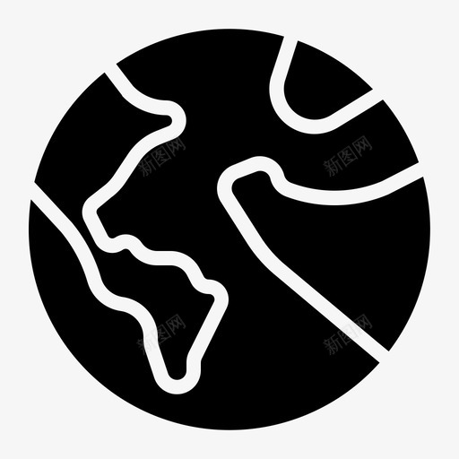 地球地图行星图标svg_新图网 https://ixintu.com 世界 地图 地球 空间和天气字形 行星