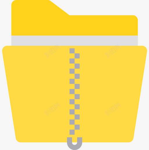 拉链文件扁平图标svg_新图网 https://ixintu.com 扁平 拉链 文件