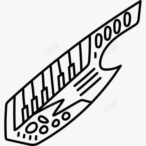 Keytar18号乐器黑色图标svg_新图网 https://ixintu.com 18号 Keytar 乐器 黑色