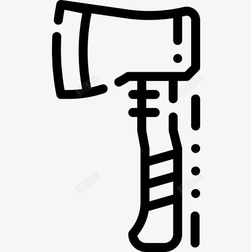 短斧野营108直线型图标svg_新图网 https://ixintu.com 直线 短斧 线型 野营