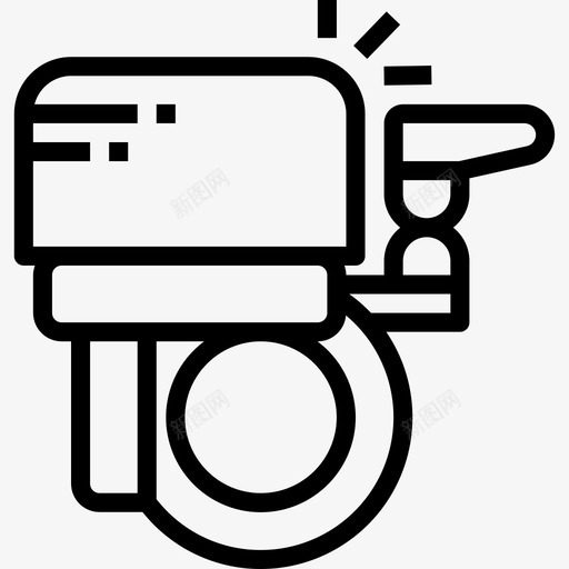铃声20号自行车直线型图标svg_新图网 https://ixintu.com 20号自行车 直线型 铃声