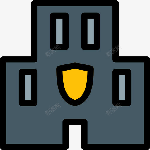 警察局18个地方线颜色图标svg_新图网 https://ixintu.com 18个 地方 警察局 颜色