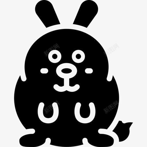 兔子兔子化身2填充图标svg_新图网 https://ixintu.com 兔子 兔子化身2 填充