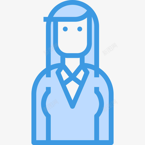女商人商业化身5蓝色图标svg_新图网 https://ixintu.com 商业化身5 女商人 蓝色