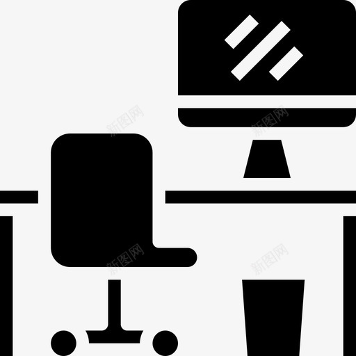 工作站创意10填充图标svg_新图网 https://ixintu.com 创意10 填充 工作站