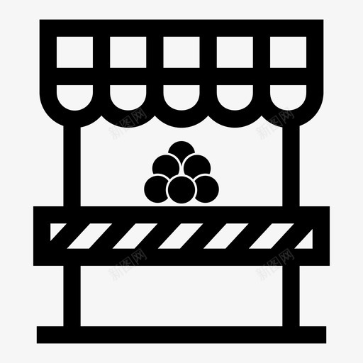 市场电子商务商店图标svg_新图网 https://ixintu.com 供应商 商店 市场 电子商务 购物