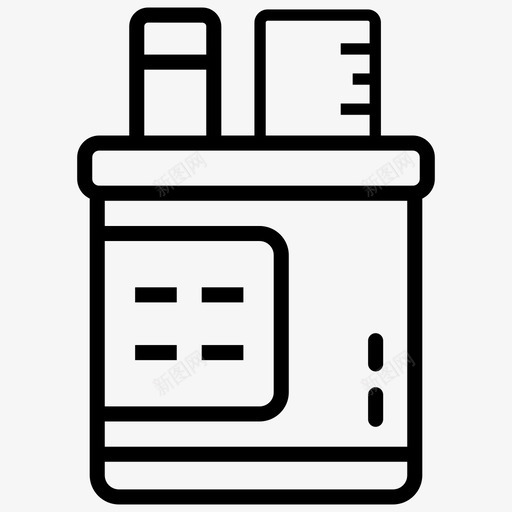 文具办公用品钢笔图标svg_新图网 https://ixintu.com 办公用品 学习工具 尺子 教育和科学线图标 文具 钢笔