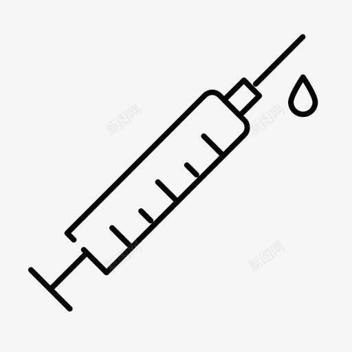 注射器医药治疗图标svg_新图网 https://ixintu.com 医学 医疗 医药 技术 数字 治疗 注射器