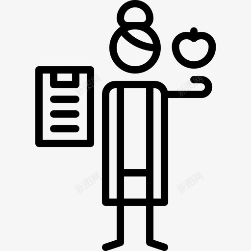 营养师健身房15线性图标svg_新图网 https://ixintu.com 健身房 线性 营养师