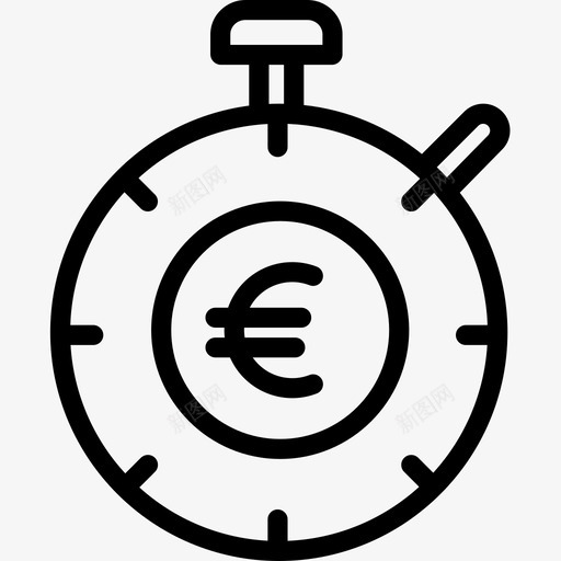 金钱时间管理44线性图标svg_新图网 https://ixintu.com 时间管理44 线性 金钱