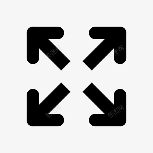 全屏播放svg_新图网 https://ixintu.com 全屏播放 扁平 单色