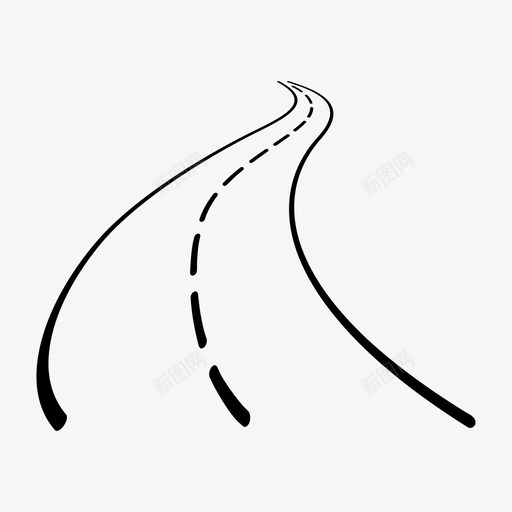 轨道小路道路图标svg_新图网 https://ixintu.com 小路 路线 轨道 道路