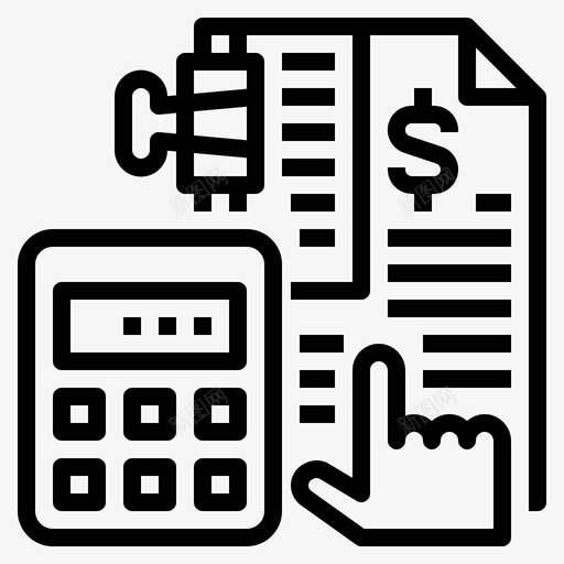 簿记会计业务图标svg_新图网 https://ixintu.com 业务 会计 大纲 簿记 财务