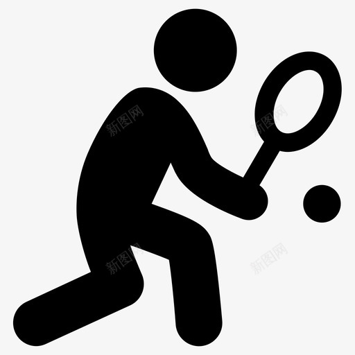 网球网球拍运动图标svg_新图网 https://ixintu.com 壁球 网球 网球拍 网球运动员 运动