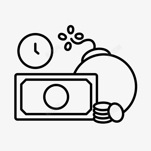 债务业务借方图标svg_新图网 https://ixintu.com 业务 借方 债务 概要 欠款 款项 财务 贷款