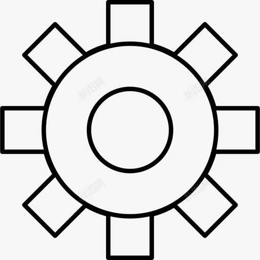 齿轮调整维护图标svg_新图网 https://ixintu.com 工具 维护 设置 调整 齿轮