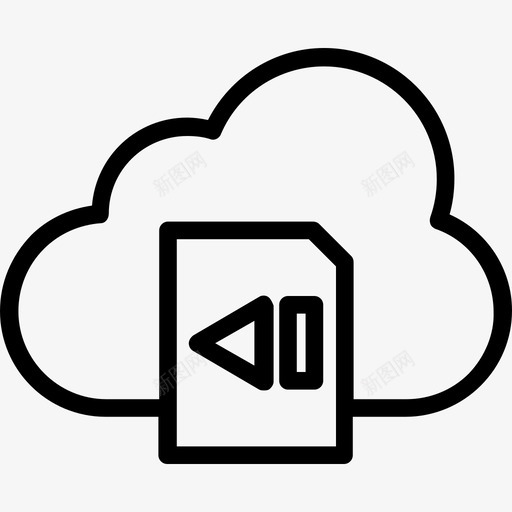返回后退按钮图标svg_新图网 https://ixintu.com 后退 多媒体 按钮 用户界面 界面 线路 返回