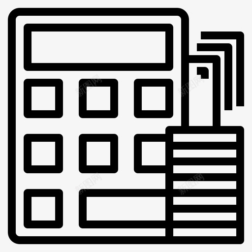计算器业务资金图标svg_新图网 https://ixintu.com 业务 时间表 计划 计算器 资金