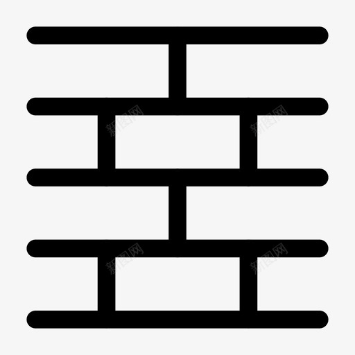 砖墙砖建筑图标svg_新图网 https://ixintu.com 带圆帽的直线 建筑 砌体 砖 砖墙