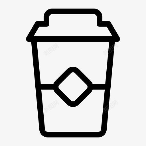 饮料商务咖啡图标svg_新图网 https://ixintu.com 一卷 办公 咖啡 商务 图标 果汁 第一 线路 饮料