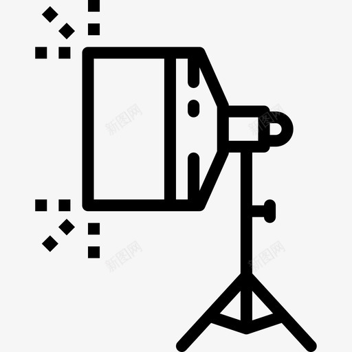 灯箱照片12线性图标svg_新图网 https://ixintu.com 灯箱 照片12 线性