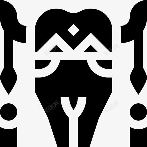 公牛头骨波西米亚4填充物图标svg_新图网 https://ixintu.com 公牛头骨 填充物 波西米亚4