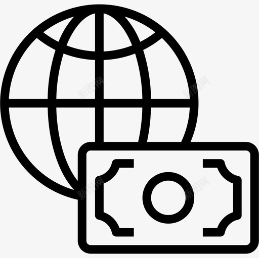 世界商业256线性图标svg_新图网 https://ixintu.com 世界 商业 线性