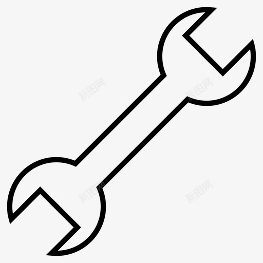 扳手工具工业用尖头图标svg_新图网 https://ixintu.com 尖头 工业用 工具 扳手