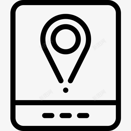 导航器位置53直线图标svg_新图网 https://ixintu.com 位置 导航 直线