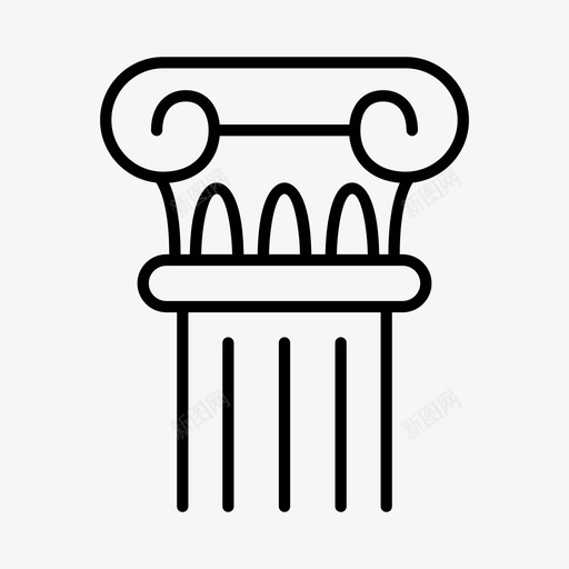 立柱古董传家宝图标svg_新图网 https://ixintu.com 传家宝 华丽 古董 复古 立柱 老式