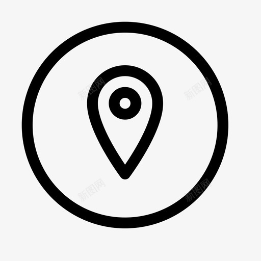 pin查找gps图标svg_新图网 https://ixintu.com gps pin ui-ux 圆圈 地图 定位 查找