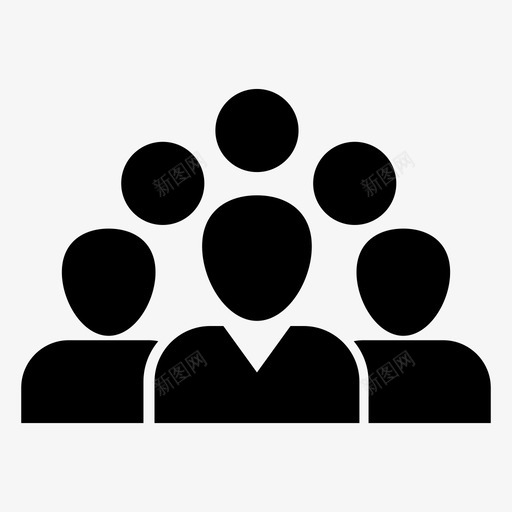 社区朋友群组图标svg_新图网 https://ixintu.com 人员 朋友 用户 社交 社区 群组