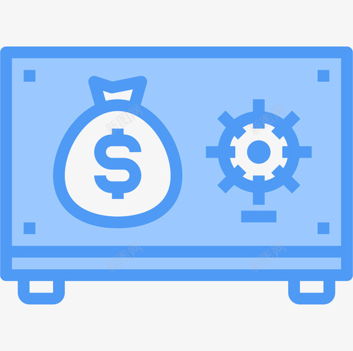 保险箱金融货币5蓝色图标svg_新图网 https://ixintu.com 保险箱 蓝色 货币 金融