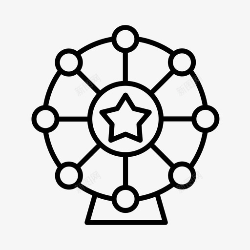 摩天轮游乐园嘉年华图标svg_新图网 https://ixintu.com 嘉年华 摩天轮 游乐园 集市 马戏团 骑乘