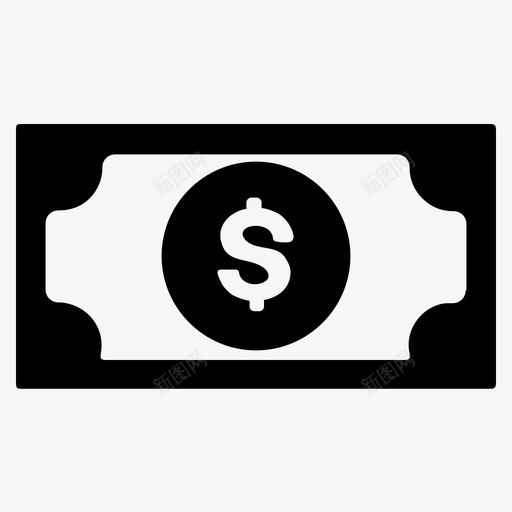 货币资产现金图标svg_新图网 https://ixintu.com 办公 套件 现金 美元 财富 货币 资产