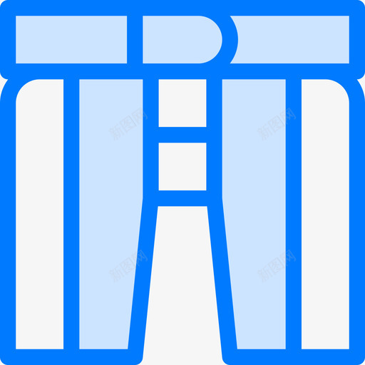 裤子跳跃2蓝色图标svg_新图网 https://ixintu.com 蓝色 裤子 跳跃2