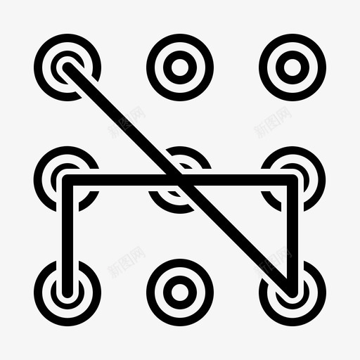 锁屏显示屏密码图标svg_新图网 https://ixintu.com 密码 显示屏 线路 触摸屏 设置 锁屏