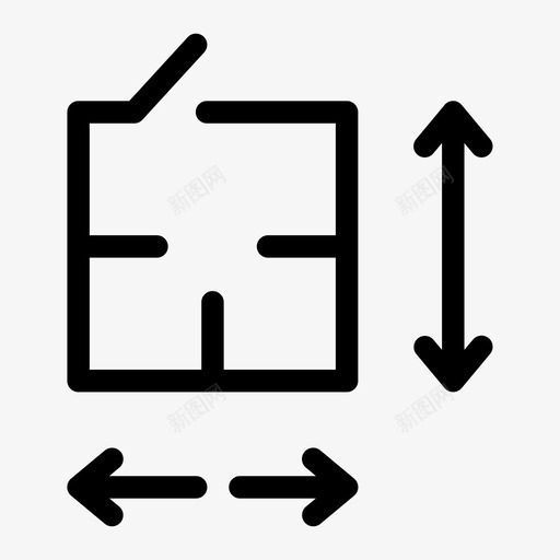 场地大小房屋简约图标svg_新图网 https://ixintu.com 中等 场地 大小 差距 房屋 简约 规划
