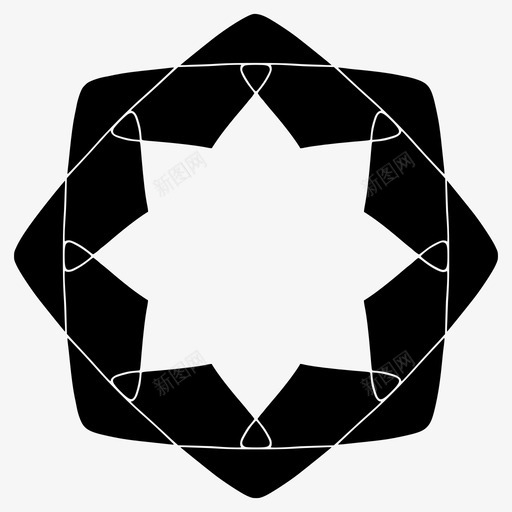 抽象花抽象图案创意图标svg_新图网 https://ixintu.com 创意设计 图案 套装 形状 抽象 曼陀罗 玫瑰花 装饰