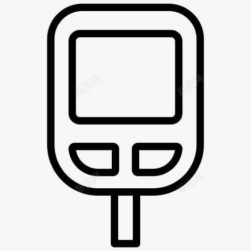 血糖仪医疗器械医疗保健线图标svg_新图网 https://ixintu.com 医疗保健线图标 医疗器械 血糖仪