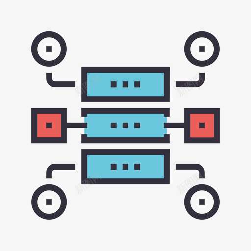 数据构成 data structuresvg_新图网 https://ixintu.com 数据构成 data structure 组织和管理图标 线性 扁平 手绘 多色 简约 精美