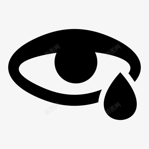 眼哭藏图标svg_新图网 https://ixintu.com