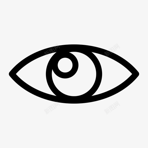 眼睛看见的视图图标svg_新图网 https://ixintu.com 用户界面 看见的 眼睛 视图