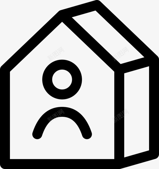 家房子人图标svg_新图网 https://ixintu.com 多米 居民 房子 房客 米克